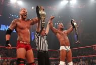 Matt and Crimson as tag champions